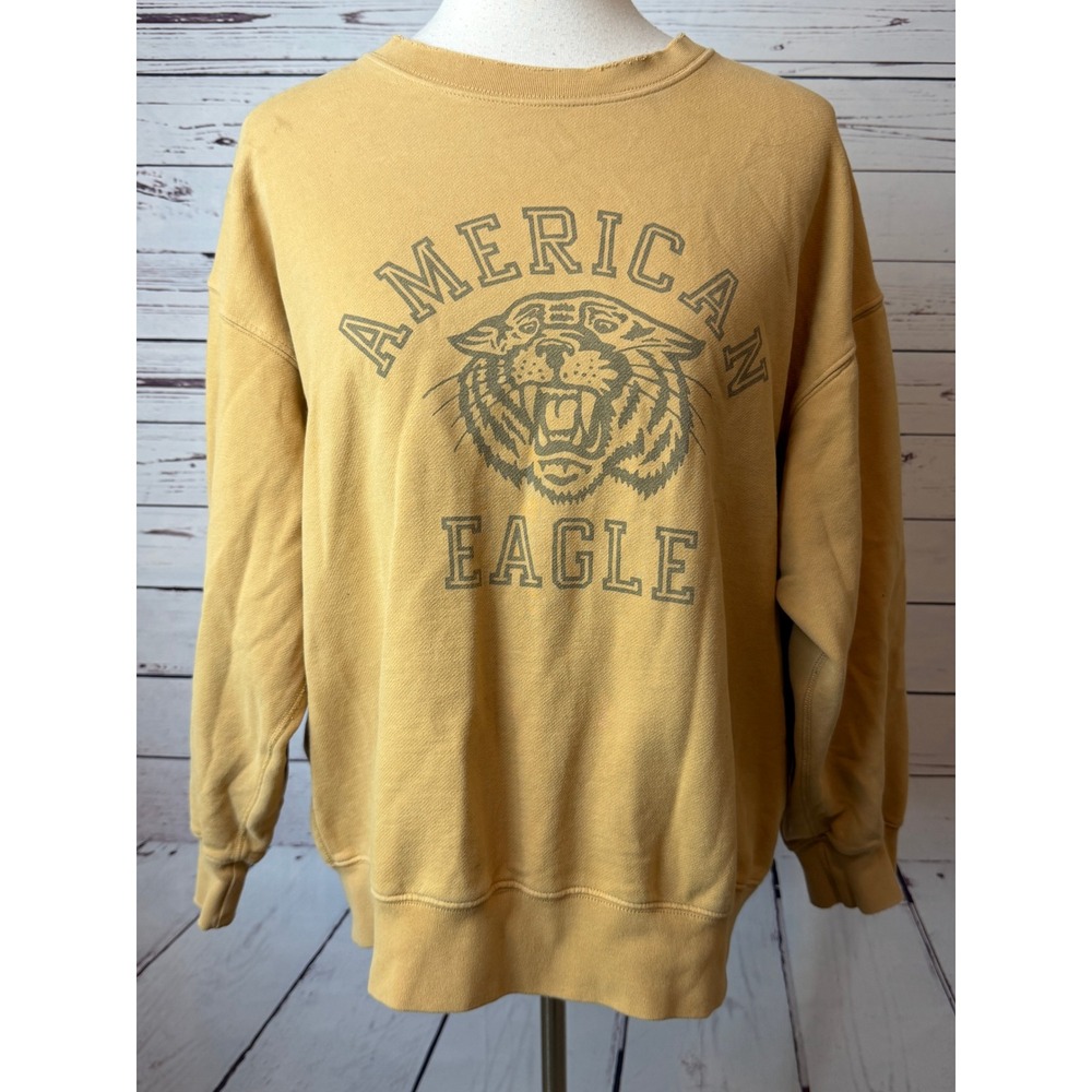 American Eagle Sweatshirt Medium Bengals Pullover Tiger Vintage Y2K 80s Preppy
